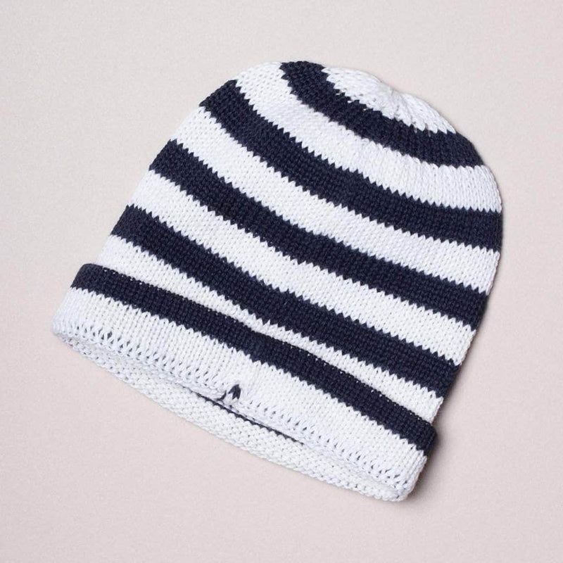 Organic Baby Hats, Handmade in Stripe Colors - Black / 0-6 M