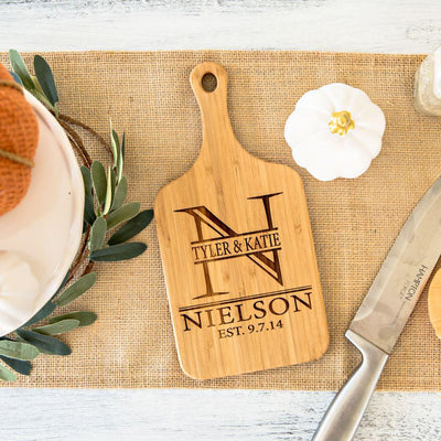 Personalized Handled Bamboo Cutting Boards -  - Qualtry
