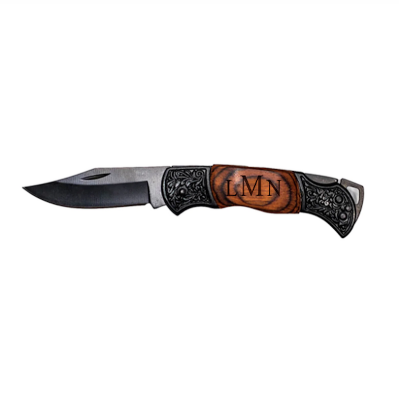 Personalized Small Pakkawood Handle Knife -