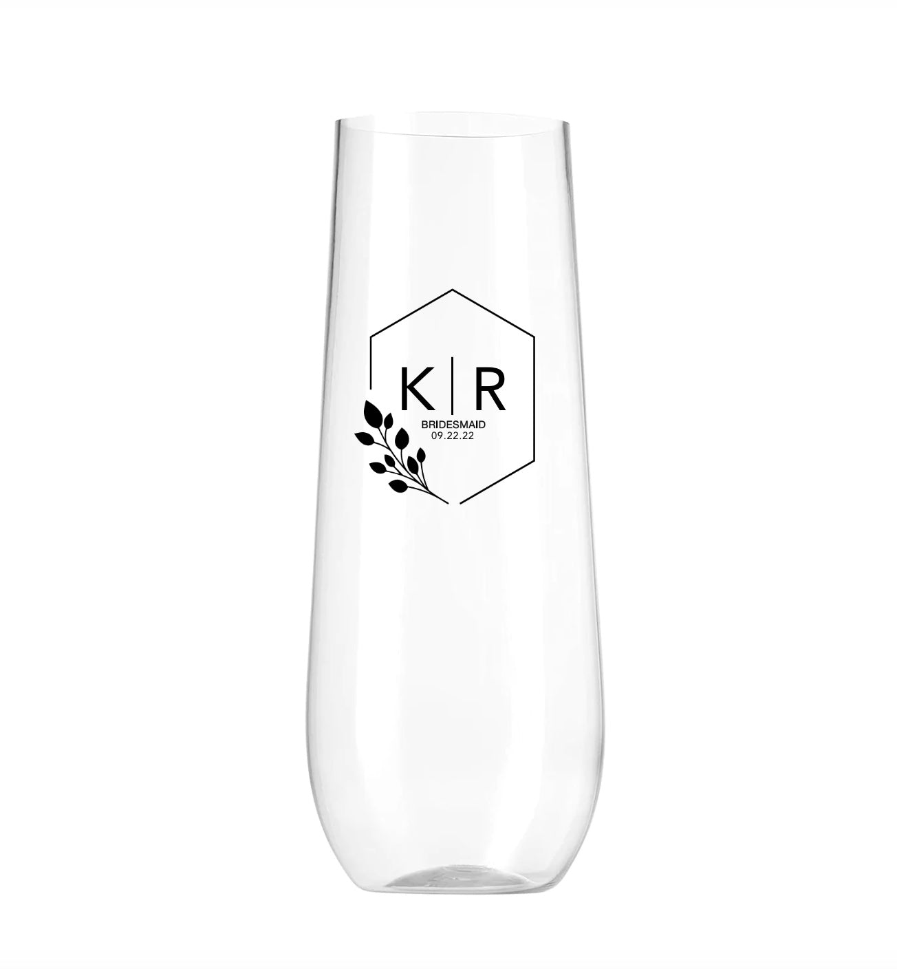 Personalized Bridesmaid Champagne Glasses -  - Completeful