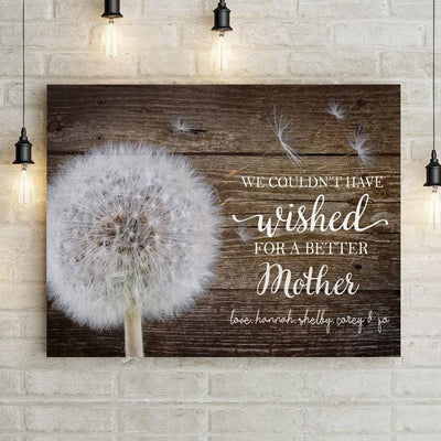 Personalized Canvas Dandelion Wall Decor for Mom, Grandma or Daughter -  - Lazerworx