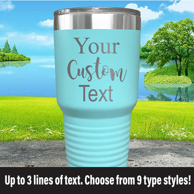 Personalized Laser Engraved Tumbler with Names or Custom Text -  - Lazerworx