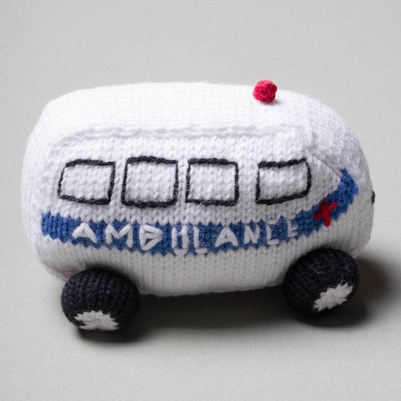 Organic Baby Toys - Newborn Rattles | Ambulance -  - Estella
