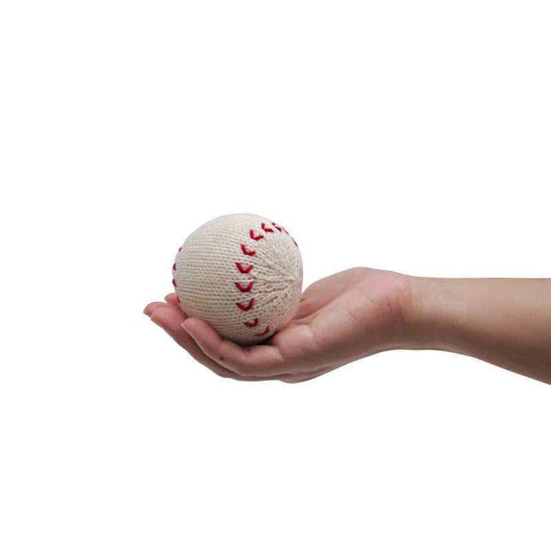Organic Baby Toys - Newborn Rattles | Baseball -
