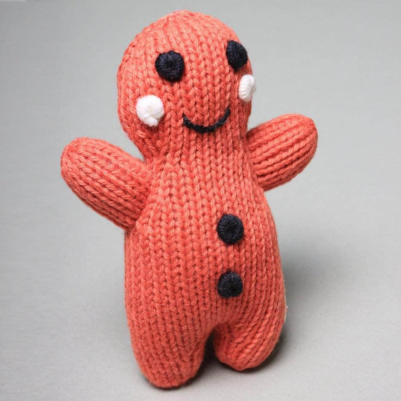 Organic Baby Toys - Newborn Rattles | Gingerbread Man -  - Estella