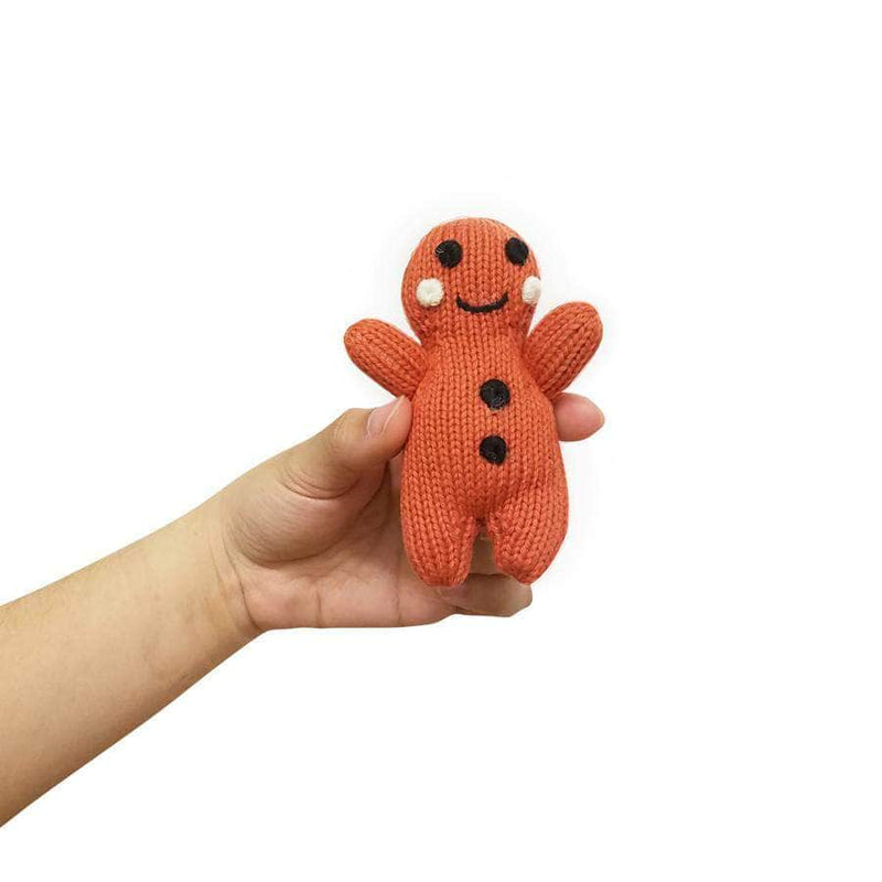 Organic Baby Toys - Newborn Rattles | Gingerbread Man -  - Estella