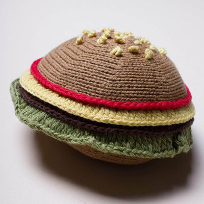 Organic Baby Toys - Newborn Rattles | Hamburger -