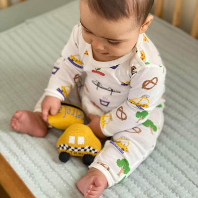 Organic Baby Toys - Newborn Rattles | New York Metro or Subway Card -  - Estella