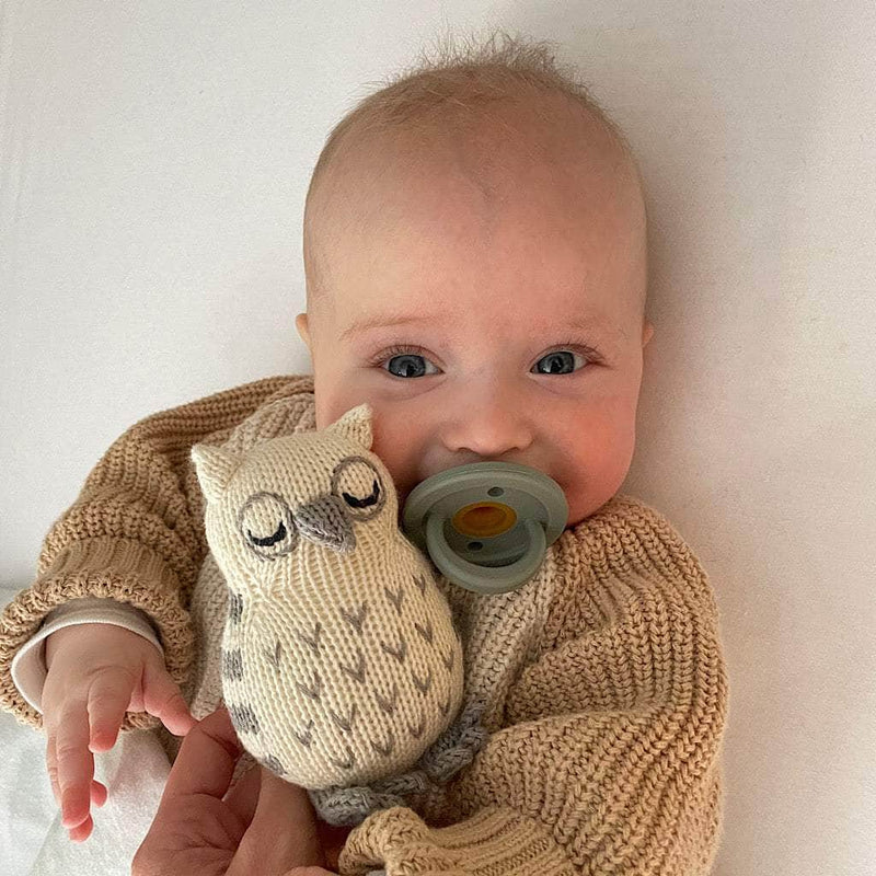 Organic Baby Toys - Newborn Rattles | Owl -  - Estella