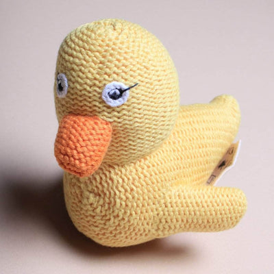 Organic Baby Toys - Newborn Rattles | Rubber Ducky -  - Estella