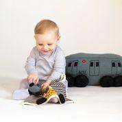 Organic Baby Toys - Newborn Rattles | Subway Train Car -  - Estella