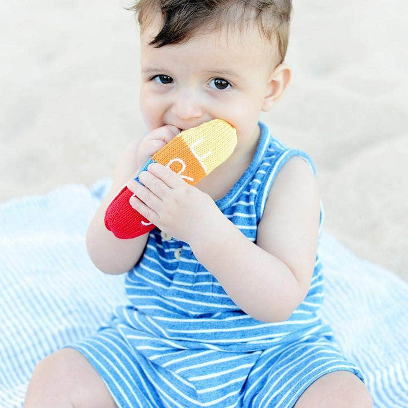 Organic Baby Toys - Newborn Rattles | Surfboard -
