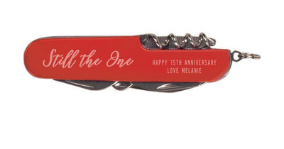 Personalized Red Multi-Tool Pocket Knife -
