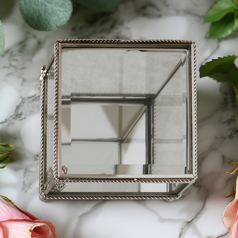Personalized Engraved Glass Jewelry Box -