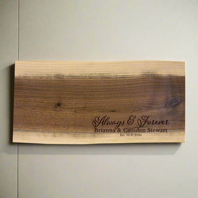 Personalized Black Walnut Cutting and Charcuterie Board - - Lazerworx
