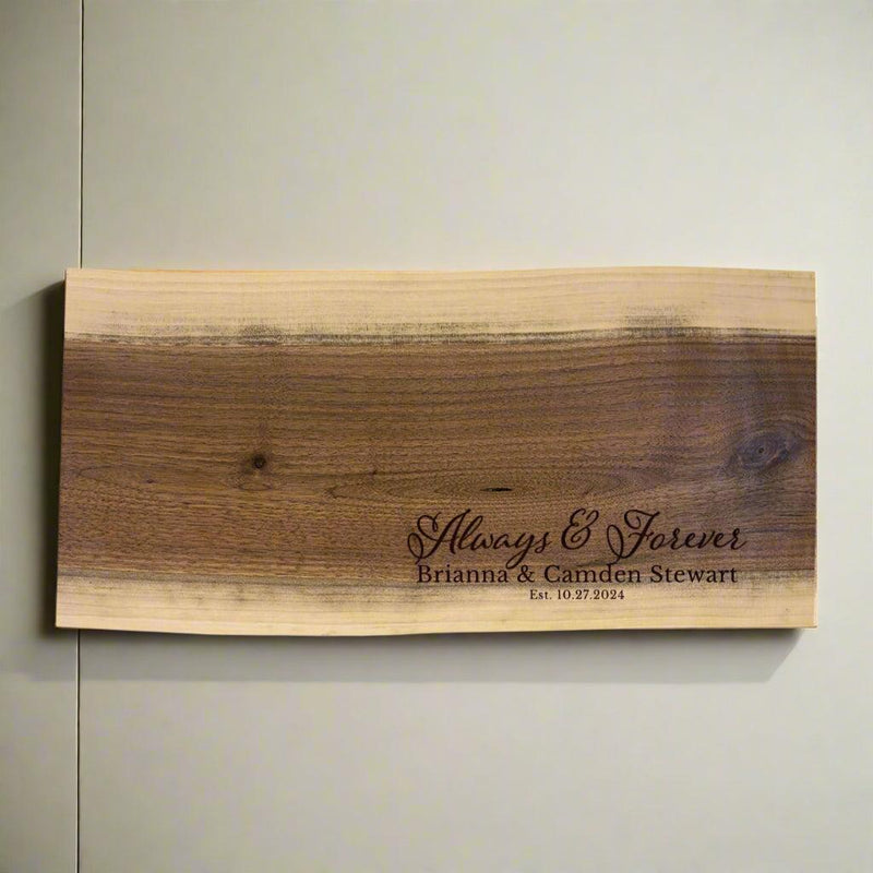 Personalized Black Walnut Cutting and Charcuterie Board - - Lazerworx