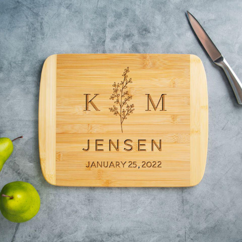 Personalized 11x14 Bamboo Cutting Board with Rounded Edge -  - Completeful