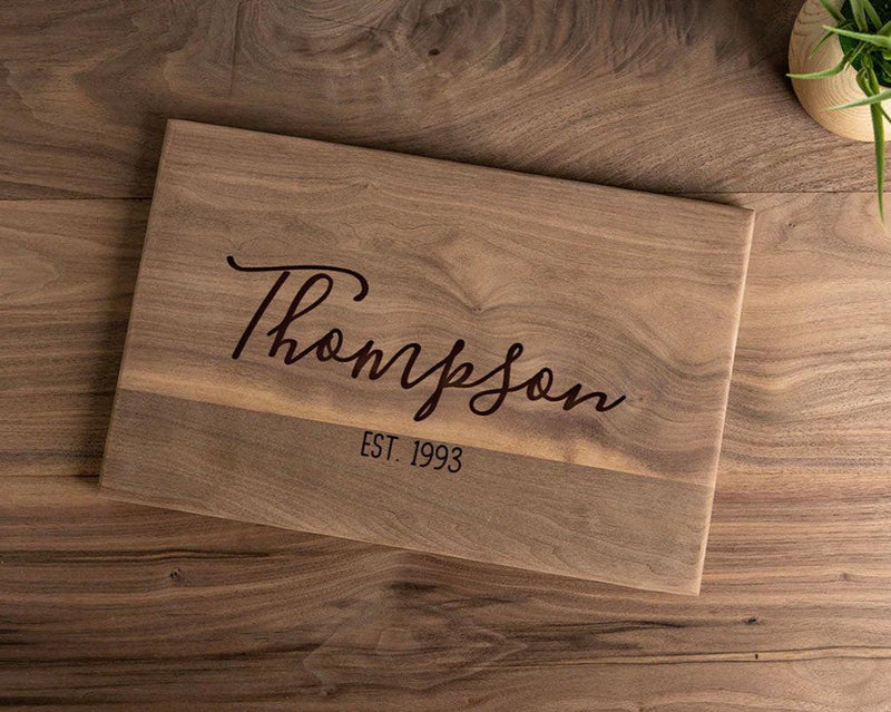 Personalized Walnut Cutting Board 11x17 -