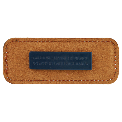 Personalized Vegan Leather Badge with Magnet -