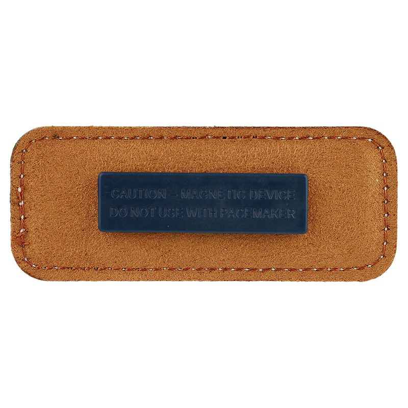 Personalized Vegan Leather Badge with Magnet -