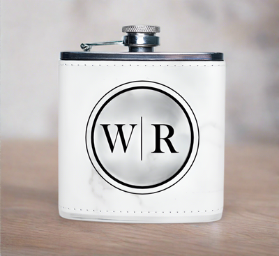 Personalized Leather Wrapped Flasks for Her -