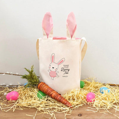 Personalized Bunny Tote Bags - Printed -