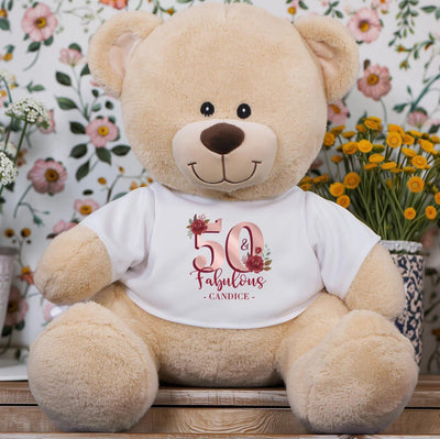 Personalized 50th Birthday Teddy Bear -