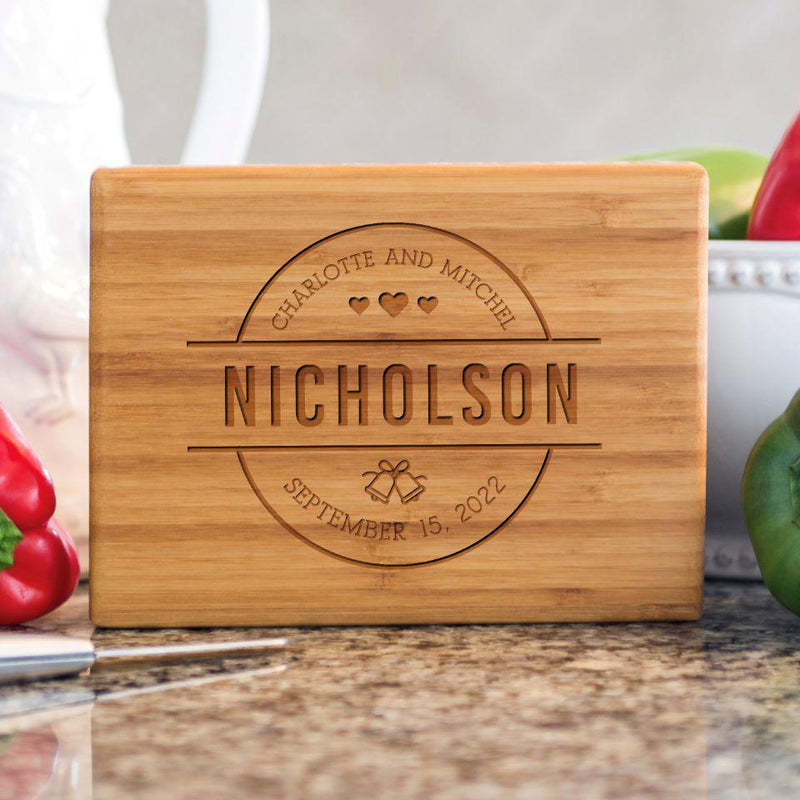 Personalized Single Tone 6x8 Bamboo Cutting Board (Modern Collection) -  - Qualtry