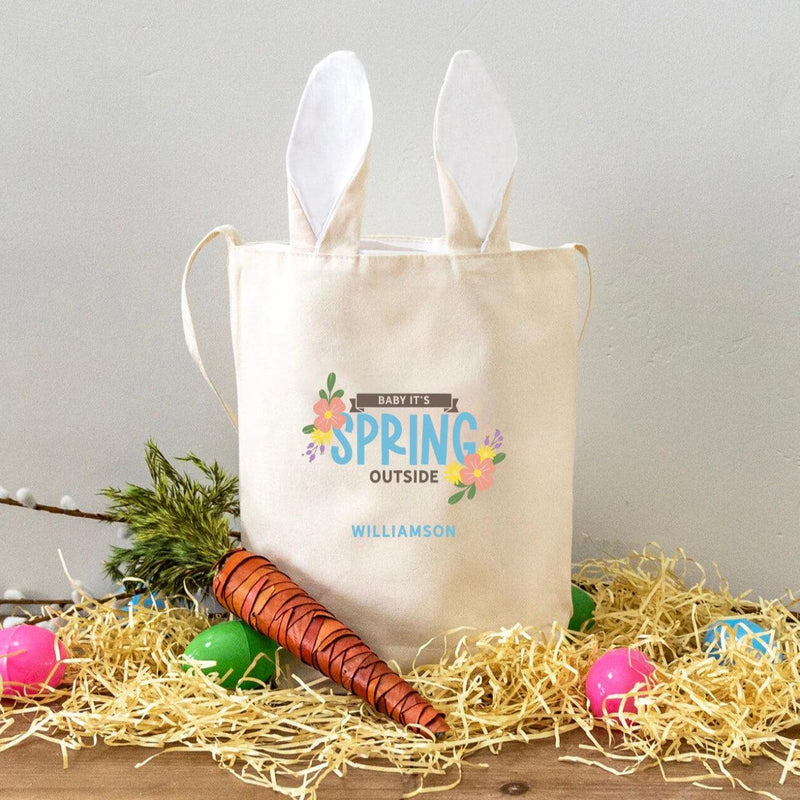 Personalized Bunny Tote Bags - Printed -