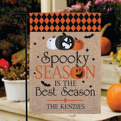 Personalized Spooky Season Garden Flag - Print One Side - Gifts For You Now