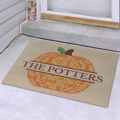 Personalized Pumpkin Doormat -