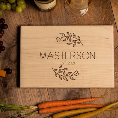 Personalized 8x12 Maple Cutting Board -