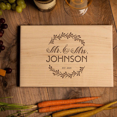 Personalized 8x12 Maple Cutting Board -