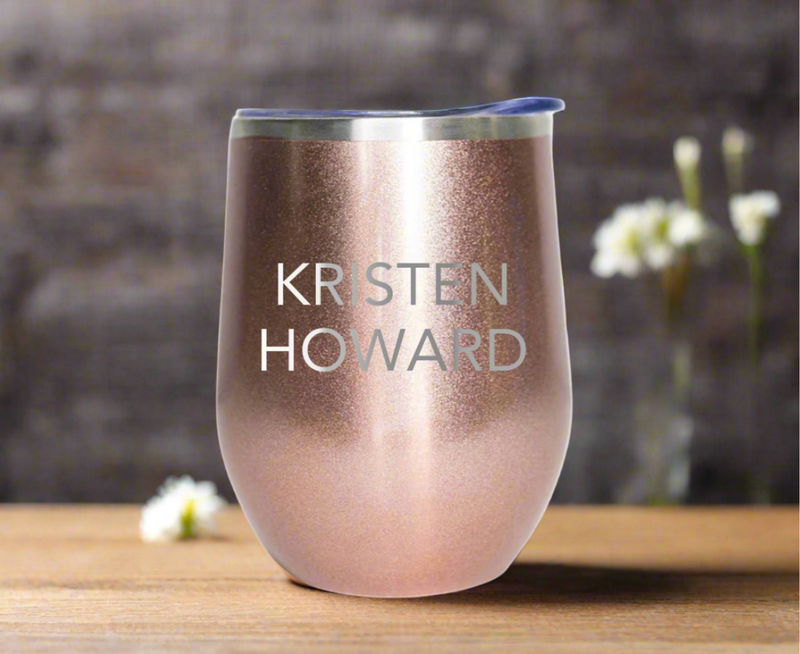 Personalized Wine Tumbler 12 oz -