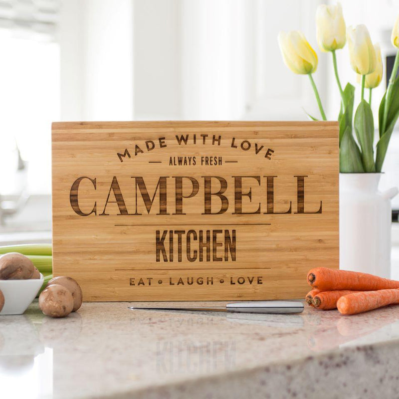 Personalized 11x17 Bamboo Cutting Board (Modern Collection) -