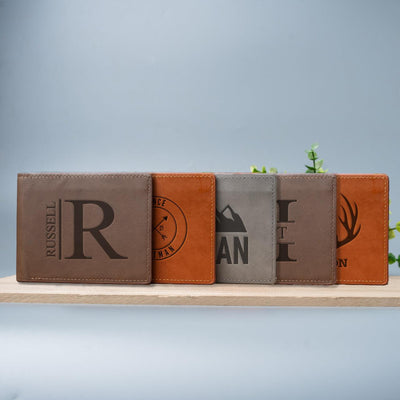 Personalized Bifold Leather Wallet -