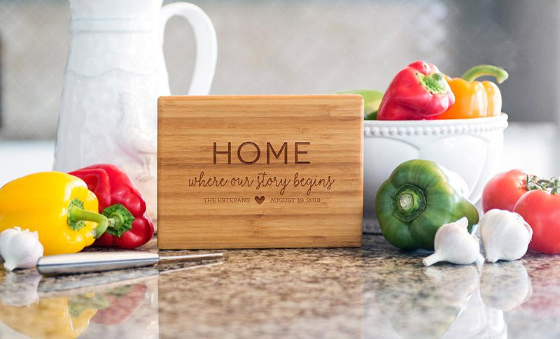 Personalized Single Tone 6x8 Bamboo Cutting Board (Modern Collection) -  - Qualtry