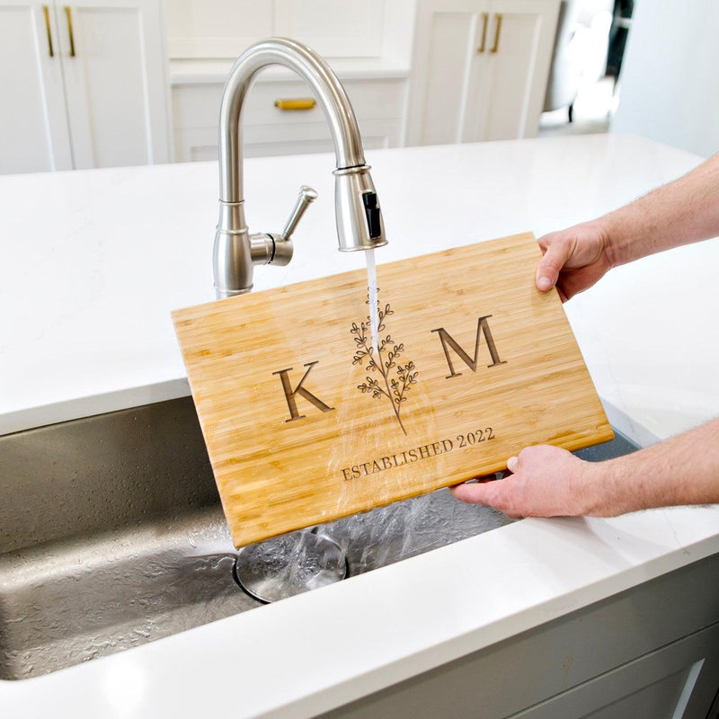 Personalized 11x17 Bamboo Cutting Board (Modern Collection) -
