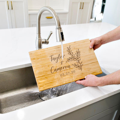 Personalized 11x17 Bamboo Cutting Board (Modern Collection) -
