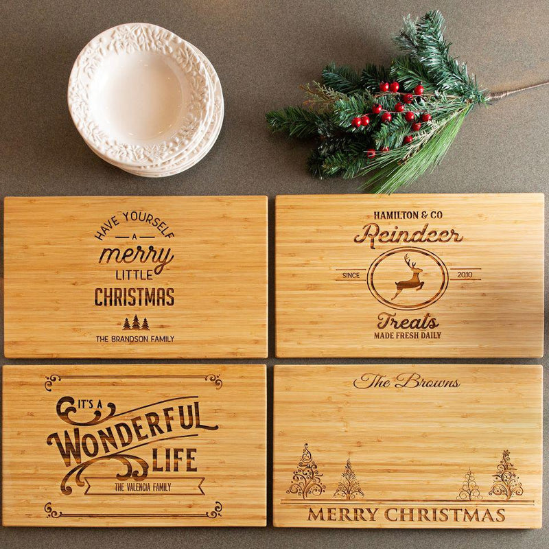 Personalized Christmas Bamboo Cutting Boards 11x17 -  - Completeful