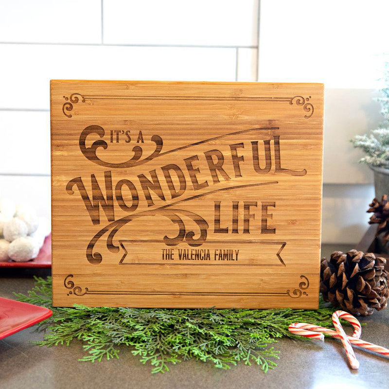 Personalized Christmas Bamboo Cutting Boards 11x13 -  - Qualtry