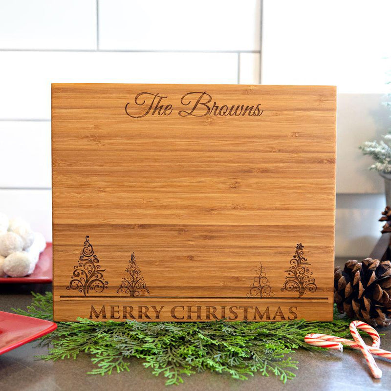 Personalized Christmas Bamboo Cutting Boards 11x13 -  - Qualtry