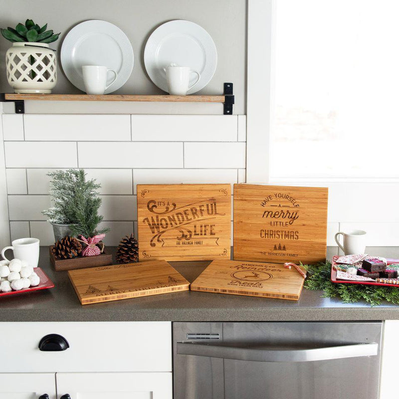 Personalized Christmas Bamboo Cutting Boards 11x13 -  - Qualtry