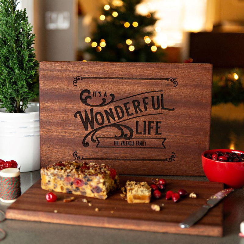 Personalized 10x15 Christmas Mahogany Cutting Boards -  - Qualtry