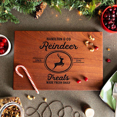 Personalized 10x15 Christmas Mahogany Cutting Boards -  - Qualtry