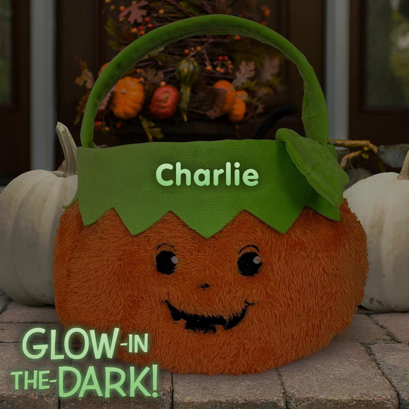 Personalized Glow In The Dark Pumpkin Boy Halloween Bag -