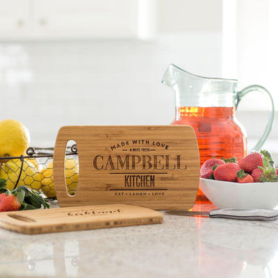 Personalized Small Easy Carry Cutting Board - Modern Collection -  - Qualtry