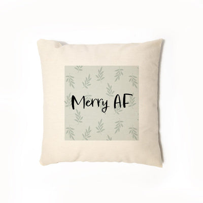 Merry AF Funny Christmas Throw Pillow Covers -  - JDS