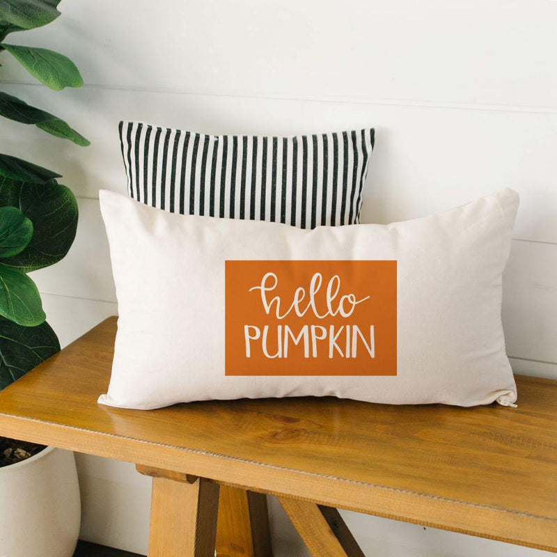 Hello Pumpkin Lumbar Pillow Covers -  - Wingpress Designs