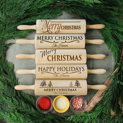 Personalized Christmas Rolling Pins - 5 Designs -  - Qualtry